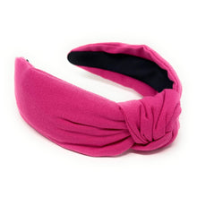 Load image into Gallery viewer, Spring Summer Headband, Summer Knotted Headband, pink Knot Headband, barbie pink Hair Accessories, hot pink knot Headband, Best Seller, headbands for women, best selling items, fuchsia knotted headband, hairbands for women, Spring Summer gifts, Solid color knot Headband, Solid color hair accessories, hot pink knot headband, solid pink knotted headband, Statement headband, Fuchsia color headband, barbie pink knot headband, pink fuchsia hairband, solid color headband, pink color headband