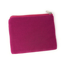 Load image into Gallery viewer, Pink zippered pouch on a white background