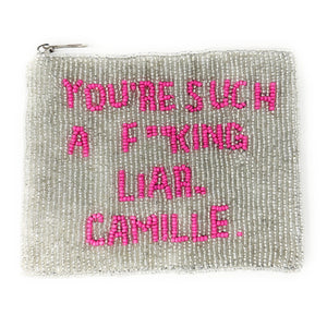 You’re a fucking liar Camille Purse Pouch, Beaded Purse, RHOBH gifts, tween girl gifts, Real Housewives Gift, beaded pouch zipper, Girl trip gifts, beaded coin purse, birthday gifts, gifts for her, batch gifts, boho pouch, Housewives of Beverly Hills accessories, best friend gifts, The real housewives of Beverly Hills pouch, girlfriend gift, miscellaneous gifts, best friend birthday gift, Bachelorette gifts, Bachelorette party favors, Sutton, Bravo bachelorette, best selling items, zipper wallet pouch 