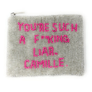 You’re a fucking liar Camille Purse Pouch, Beaded Purse, RHOBH gifts, tween girl gifts, Real Housewives Gift, beaded pouch zipper, Girl trip gifts, beaded coin purse, birthday gifts, gifts for her, batch gifts, boho pouch, Housewives of Beverly Hills accessories, best friend gifts, The real housewives of Beverly Hills pouch, girlfriend gift, miscellaneous gifts, best friend birthday gift, Bachelorette gifts, Bachelorette party favors, Sutton, Bravo bachelorette, best selling items, zipper wallet pouch 