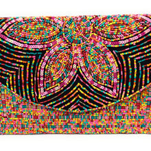 Load image into Gallery viewer, multicolor clutch purse, beaded bag, birthday gift for her, velvet purse, Birthday beaded bag, colorful clutch, bag, clutch bag, engagement gift, bridal gift to bride, bridal gift, gifts to bride, birthday gift, bride gifts, cross body purse, bride to be gift, bachelorette gifts, evening clutches, evening bags, cocktail purse, luxurious bags, best selling items, party bag, boho clutch, bridesmaid gift, multi color clutch, multi clutch, party purse, holiday bags, evening clutches, evening bags. 