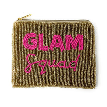 Load image into Gallery viewer, Glam Squad Purse Pouch, Beaded Purse, RHOA gifts, Pouches, Real Housewives Gift, beaded pouch zipper, Girls trip gifts, beaded coin purse, gifs for her, birthday gifts, cute pouches, batch gifts, The Real Housewives Glam Squad accessories, best friend gifts, Glam Squad tv quote, girlfriend gift, miscellaneous gifts, best friend gift, gift card bag, Bachelorette gifts, Bachelorette party favors, Card case wallet, Bravo bachelorette, best selling items, zipper wallet pouch, Atlanta housewives gifts