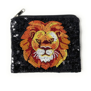 Lion Coin Purse Pouch, Lion bead Purse, Lion Beaded Pouch, Lion Purse, Boho bags, Wallets for her, boho pouch accessories, bachelorette gifts, best friend gifts, miscellaneous gifts, best seller, best selling items, gifts for her, birthday gifts, preppy beaded wallet, party favors, bachelorette bag, money pouch, wallets for her, unique cute gifts, mother’s day gift, handmade gifts, Nashville gifts, Safari theme accessories, Custom gifts, credit card pouch, Sequin black purse, handmade gifts