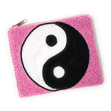 Load image into Gallery viewer, Pink beaded Coin Purse Pouch, Beaded Coin Purse, bead Coin Purse, Beaded Purse, Summer Coin Purse, Best Friend Gift, Boho bags, Wallets for her, beaded coin purse, boho gifts, boho pouch, boho accessories, best friend gifts, coin purse, yin and yang pouch, yin and yang coin pouch, miscellaneous gifts, best seller, best selling items, bachelorette gifts, birthday gifts, preppy beaded wallet, party favors, yin and yang beaded coin purse, money pouch, wallets for girls, bohemian wallet, batch gifts