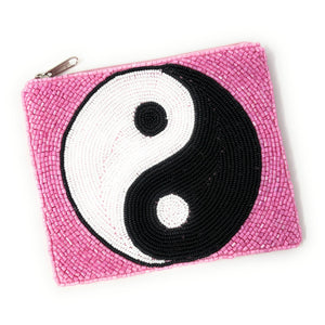 Pink beaded Coin Purse Pouch, Beaded Coin Purse, bead Coin Purse, Beaded Purse, Summer Coin Purse, Best Friend Gift, Boho bags, Wallets for her, beaded coin purse, boho gifts, boho pouch, boho accessories, best friend gifts, coin purse, yin and yang pouch, yin and yang coin pouch, miscellaneous gifts, best seller, best selling items, bachelorette gifts, birthday gifts, preppy beaded wallet, party favors, yin and yang beaded coin purse, money pouch, wallets for girls, bohemian wallet, batch gifts