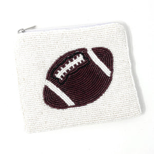 Coin Purse Pouch, Beaded Coin Purse, football Beaded Coin Purse, Beaded Purse, Summer Coin Purse, Best Friend Gift, Pouches, Boho bags, Wallets for her, beaded coin purse, boho purse, gifs for her, birthday gifts, cute pouches, pouches for women, boho pouch, boho accessories, best friend gifts, coin purse, coin purse, coin pouch, friend gift, girlfriend gift, miscellaneous gifts, birthday gift, save money gift, donut worry be happy, gift card holder, gift card pouch, gift card bag, football fan gifts