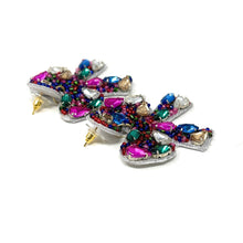 Load image into Gallery viewer, bow beaded Earrings, beaded bow Earrings, fancy bow Earrings, multicolor bow Beaded Earrings, colorful bow bead earrings, multi color bead earrings, fancy bow beaded earrings, fancy bow earrings, bow bead earrings, fancy bow seed bead earrings, bejeweled accessories, fancy accessories, multicolor earrings, gifts for mom, best friend gifts, birthday gifts, bow bead earrings, fancy earrings accessory, summer earrings, bow earrings, fancy rhinestone earrings, rhinestone earrings, embellished earrings