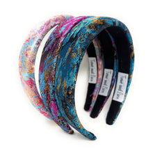 Load image into Gallery viewer, Colorful headbands with a brand label on a white background