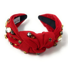 Load image into Gallery viewer, Red Black headband, Red White Black Headband, Black Knot Headband, Game Day Headband, gameday headband, Black Red Knot headband, College Game Day Headband, Georgia bulldogs Headband, georgia bulldogs, Go Dawgs team, college headbands, football college headbands, Football headbands, Basketball headbands, best friend gift, college game day gift, go dawgs headband, go dawgs headband, Georgia university gifts, go Dawgs, college gifts, college football coin purse, Georgia Bulldogs, Georgia College football