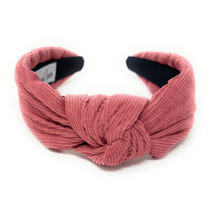 Fall Headband, Autumn Knotted Headband, Pink Knot Headband, pink Hair Accessories, pink corduroy knot Headband, Best Seller, headbands for women, best selling items, solid color knotted headband, Fall Winter fashion, Christmas gifts, Solid color knot Headband, Solid color hair accessories, corduroy headband, solid knotted headband, Statement headband, Corduroy knot headband, Holiday knot headband,  top knot solid hairband, corduroy headband, Winter headband, Solid color headband