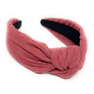 Fall Headband, Autumn Knotted Headband, Pink Knot Headband, pink Hair Accessories, pink corduroy knot Headband, Best Seller, headbands for women, best selling items, solid color knotted headband, Fall Winter fashion, Christmas gifts, Solid color knot Headband, Solid color hair accessories, corduroy headband, solid knotted headband, Statement headband, Corduroy knot headband, Holiday knot headband,  top knot solid hairband, corduroy headband, Winter headband, Solid color headband