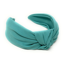 Load image into Gallery viewer, Teal Summer Headband, Summer Knotted Headband, Teal Knot Headband, Teal Hair Accessories, Teal knot Headband, Best Seller, headbands for women, best selling items, Teal knotted headband, hairbands for women, Summer gifts, Solid color knot Headband, Solid color hair accessories, Custom headband, solid Teal knotted headband, Statement headband, unique headband, Handmade headband, Teal hairband, solid color headband, Teal knot headband, knot headband, solid accessories 