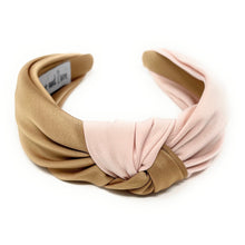 Load image into Gallery viewer, beige blush Headband, Autumn Knotted Headband, beige Knot Headband, blush Hair Accessories, blush beige knot Headband, Best Seller, blush beige color headband, best selling items, solid color knotted headband, Fall Winter fashion, Christmas gifts, Solid color knot Headband, Solid color hair accessories, black and white headband, Statement headband, boho knot headband, Holiday knot headband, top knot solid hairband, handmade headbands, winter headband, Solid color headband, spring headband