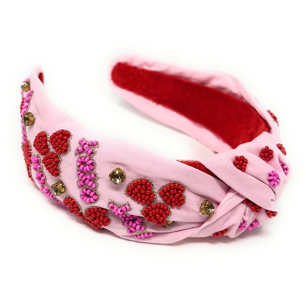 Valentines day Jeweled Headband, Hearts Headband, Pink Heart Jeweled Knot Headband, Jeweled Knot Headbands, Valentines Day Knotted Headband, knotted headband, birthday gift for her, headbands for women, best selling items, knotted headbands, hair accessories, pink knot headband, valentine’s day headband, valentines headband, valentines day gifts, embellished headband, heart stud headband, Pink headband, Pink hearts headbands, heart, bling headband, hearts knot headband, red Hearts headband