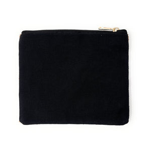 Back side made of black canvas fabric