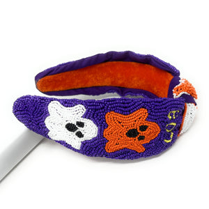 Halloween Headbands for Women, Custom Headbands, Hand Bead Headbands for Halloween, Trendy Halloween Headbands, Halloween Headbands, Halloween Knotted Headband, black Knotted headband, Halloween Hair Accessories, knotted headband, Custom headbands, Halloween gifts, halloween knot Headband, Halloween hair accessories, black Halloween headband, Statement headband, Halloween gifts, Trendy Halloween headband, Knot headband, Unique headbands, Spooky ghost headband, Headbands with ghosts
