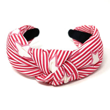 Load image into Gallery viewer, Americana Jeweled Headband, Patriotic Knotted Headband, Star Knotted Headband, Americana Hair Accessories, Red White Headband, Best Seller, headbands for women, best selling items, knotted headband, hairbands for women, Fourth of July hair accessories, Independence day gifts, Independence day Headband, Memorial day hair accessories, American Knot headband, USA flag headband, Fourth of July headband, Fourth of July gifts, red white headband, star knot headband, USA Knotted Headband