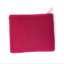 Load image into Gallery viewer, Pink pouch with a gold zipper on a white background