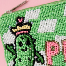 Load image into Gallery viewer, Pickle Princess Hand Beaded Pouch