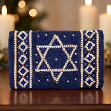 Load image into Gallery viewer, Star of David Hand Beaded Clutch