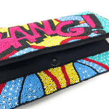 Load image into Gallery viewer, beaded clutch purse, BANG beaded bag, birthday gifts, Birthday clutch, seed bead purse, beaded bag, seed bead clutch, summer bag, beaded clutch bag, engagement gift, bridal gift to bride, bridal gift, birthday gifts, wedding gift, bride gifts, crossbody purse, bride to be gift, engagement gift, bachelorette gifts, best friend gift, best selling items, party bag, evening bags, boho clutch, Multicolor beaded bag, custom handbag, handmade bags, unique bag, unique accessories