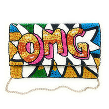 Load image into Gallery viewer, beaded clutch purse, OMG beaded bag, birthday gifts, Birthday clutch, seed bead purse, beaded bag, seed bead clutch, summer bag, beaded clutch bag, engagement gift, bridal gift to bride, bridal gift, birthday gifts, wedding gift, bride gifts, crossbody purse, bride to be gift, engagement gift, bachelorette gifts, best friend gift, best selling items, party bag, evening bags, boho clutch, Multicolor beaded bag, custom handbag, handmade bags, unique bag, unique accessories