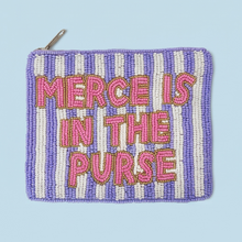 Load image into Gallery viewer, Merce Is In The Purse Stripe Beaded Pouch