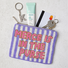 Load image into Gallery viewer, Merce Is In The Purse Stripe Beaded Pouch with Accessories