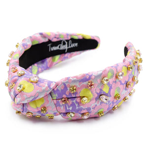 headband for women, summer Knot headband, Spring summer headband, tropical knotted headband, floral top knot headband, tropical top knotted headband, multicolor knotted headband, multicolor print headband, tropical print hair band, flowers knot headbands, Summer headband, statement headbands, top knotted headband, knotted headband, Purple pink hair accessories, embellished headband, best selling items, luxury headband, floral headband, handmade gifts, floral jeweled headband, custom headband 