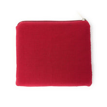 Load image into Gallery viewer, Red zippered pouch on a white background