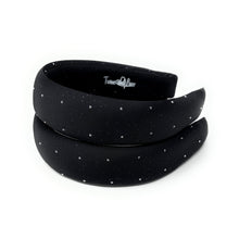 Load image into Gallery viewer, Black headbands with small rhinestones on a white background