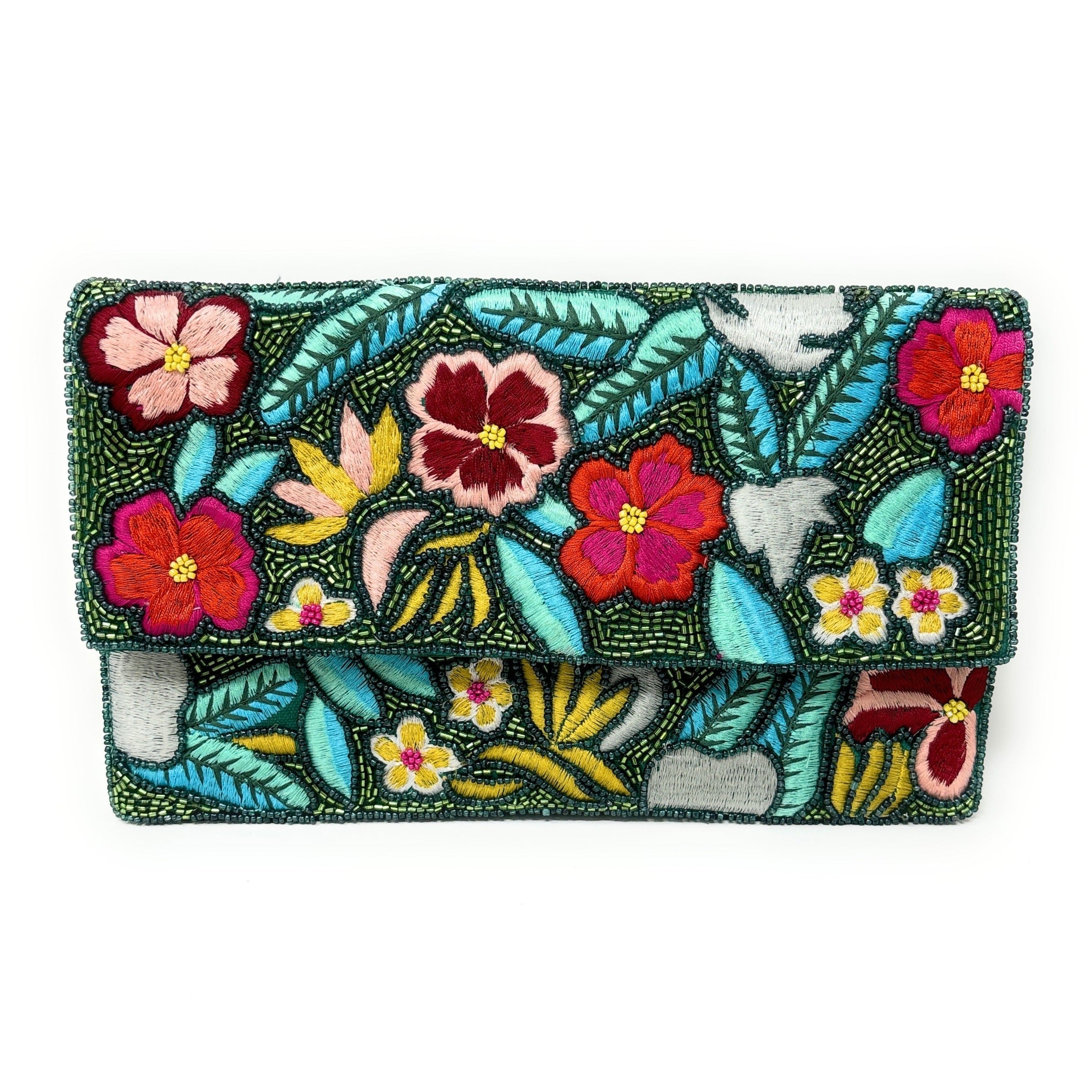 NEW! good Floral Beaded Clutch Bag, Seed Bead Crossbody Bag, Boho Handbag, Vacation Bag, Beaded Clutch Bag, Gift for Her