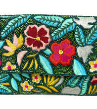 Load image into Gallery viewer, flowers beaded clutch purse, birthday gift for her, summer clutch, seed bead purse, beaded bag, palm leaf handbang, beaded bag, seed bead clutch, summer bag, birthday gift for her, clutch bag, seed bead purse, engagement gift, bridal gift to bride, bridal gift, palm leaves purse, gifts to bride, gifts for bride, wedding gift, bride gifts,beaded clutch purse, birthday gift for her, summer clutch, seed bead purse, beaded bag, summer bag, boho purse, orange flowers purse, green color purse