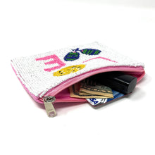 Load image into Gallery viewer, Coin Purse Pouch, Beaded Coin Purse, Cute Coin Purse, Beaded Purse, Summer Coin Purse, Best Friend Gift, Pouches, Boho bags, Wallets for her, boho purse, gifts for her, cute pouches, pouches for women, boho pouch, boho accessories, best friend gifts, coin purse, coin pouch, money coin pouch, friend gift, miscellaneous gifts, best seller, best selling items, bachelorette gifts, birthday gifts, preppy beaded wallet, pickle ball lover gifts, pickleball pouch, Pickleball accessories, pickleball bag