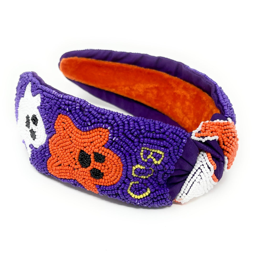 Halloween Headbands for Women, Custom Headbands, Hand Bead Headbands for Halloween, Trendy Halloween Headbands, Halloween Headbands, Halloween Knotted Headband, black Knotted headband, Halloween Hair Accessories, knotted headband, Custom headbands, Halloween gifts, halloween knot Headband, Halloween hair accessories, black Halloween headband, Statement headband, Halloween gifts, Trendy Halloween headband, Knot headband, Unique headbands, Spooky ghost headband, Headbands with ghosts