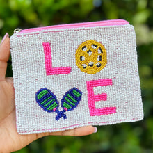 Load image into Gallery viewer, Coin Purse Pouch, Beaded Coin Purse, Cute Coin Purse, Beaded Purse, Summer Coin Purse, Best Friend Gift, Pouches, Boho bags, Wallets for her, boho purse, gifts for her, cute pouches, pouches for women, boho pouch, boho accessories, best friend gifts, coin purse, coin pouch, money coin pouch, friend gift, miscellaneous gifts, best seller, best selling items, bachelorette gifts, birthday gifts, preppy beaded wallet, pickle ball lover gifts, pickleball pouch, Pickleball accessories, pickleball bag