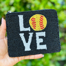 Load image into Gallery viewer, Coin Purse Pouch, Beaded Coin Purse, Cute Coin Purse, Beaded Purse, game day Coin Purse, Best Friend Gift, Pouches, Boho bags, Wallets for her, boho purse, gifts for her, cute pouches, pouches for women, boho pouch, boho accessories, best friend gifts, coin purse, coin pouch, money coin pouch, friend gift, miscellaneous gifts, best seller, best selling items, bachelorette gifts, birthday gifts, preppy beaded wallet, softball lover gifts, softball pouch, softball accessories, party baseball favors