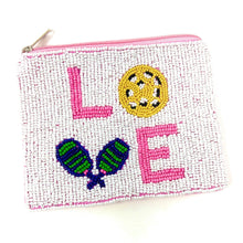 Load image into Gallery viewer, Coin Purse Pouch, Beaded Coin Purse, Cute Coin Purse, Beaded Purse, Summer Coin Purse, Best Friend Gift, Pouches, Boho bags, Wallets for her, boho purse, gifts for her, cute pouches, pouches for women, boho pouch, boho accessories, best friend gifts, coin purse, coin pouch, money coin pouch, friend gift, miscellaneous gifts, best seller, best selling items, bachelorette gifts, birthday gifts, preppy beaded wallet, pickle ball lover gifts, pickleball pouch, Pickleball accessories, pickleball bag