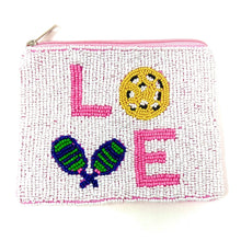 Load image into Gallery viewer, Coin Purse Pouch, Beaded Coin Purse, Cute Coin Purse, Beaded Purse, Summer Coin Purse, Best Friend Gift, Pouches, Boho bags, Wallets for her, boho purse, gifts for her, cute pouches, pouches for women, boho pouch, boho accessories, best friend gifts, coin purse, coin pouch, money coin pouch, friend gift, miscellaneous gifts, best seller, best selling items, bachelorette gifts, birthday gifts, preppy beaded wallet, pickle ball lover gifts, pickleball pouch, Pickleball accessories, pickleball bag