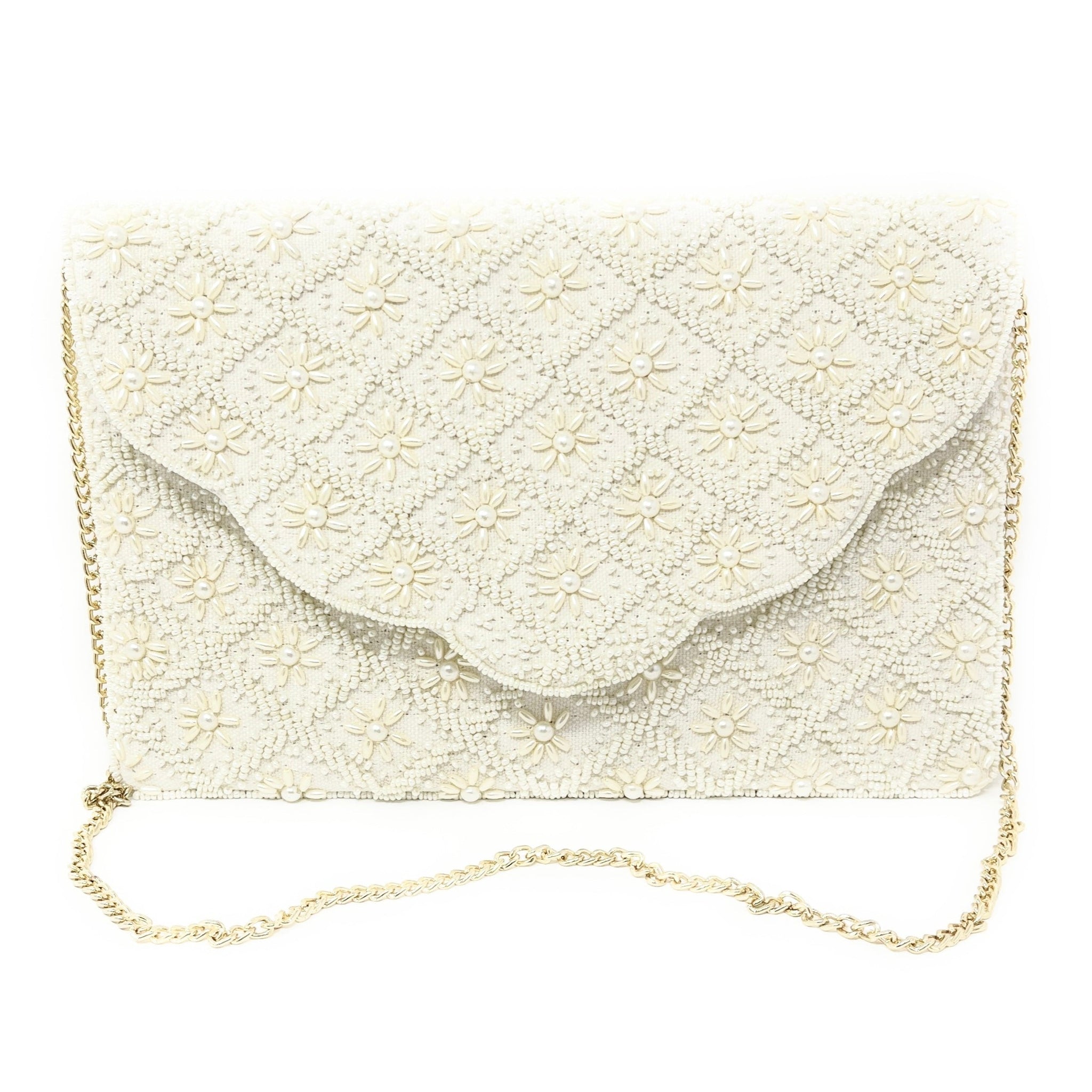 YYIHER Pearl Clutch White Clutch Purses for Women Evening Handbags Fancy  Beaded Clutch Wedding Bridal Crystal Clutch: Handbags: Amazon.com