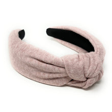 Load image into Gallery viewer, Fall Autumn Headband, Fall Knotted Headband, pink Knot Headband, Fall Hair Accessories, light pink solid Headband, Best Seller, headbands for women, best selling items, solid knotted headband, hairbands for women, Fall Winter gifts, Solid color knot Headband, Solid color hair accessories, pink color knot headband, soft knotted headband, Statement headband, Birthday gifts, custom knot headband, Fall Autumn Neutral color accessories, nude color headband, pink soft fabric headband, autumn knot headband
