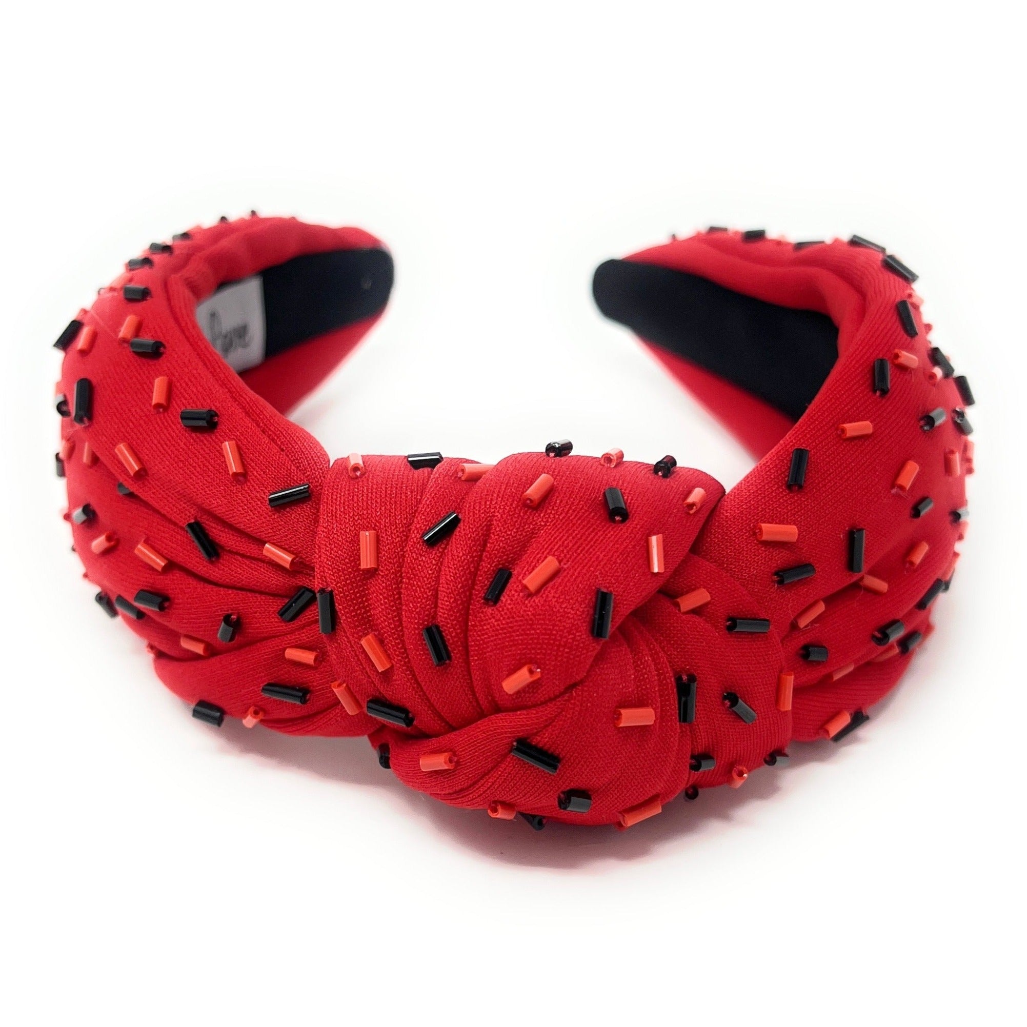 Twine and Love | Red Black Knotted Headband | Custom Accessories