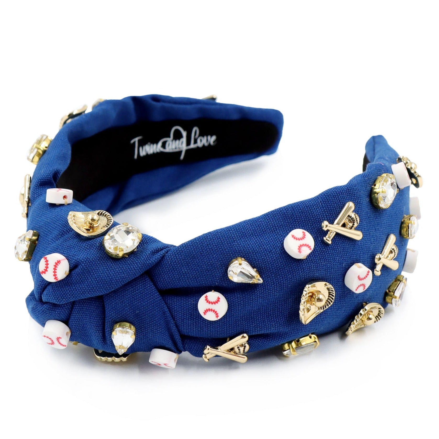 Lele sadoughi knotted trafalgar blue Lele Sadoughi Royal Blue Neoprene Knotted Headband – Lele  main image 3
