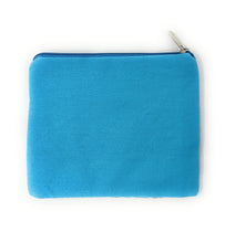 Load image into Gallery viewer, Blue zippered pouch on a white background