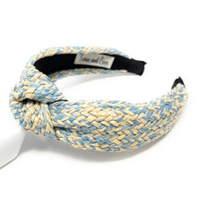 Load image into Gallery viewer, headband for women, fashion headbands, woven headband, headbands for women, stylish headbands, raffia headband, top knot headband, woven top knot headband, headband, hairband, trendy headbands, top knotted headband, fall headband, summer headbands, handmade headbands, raffia woven headband, hair band for women, trendy headband, fashion headbands, headband style, hair accessories, grass braided headband, braided headband, hair hoop for women, colorful headband, raffia headband, beige braided headband