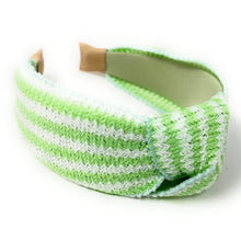 Load image into Gallery viewer, headband for woman, fashion headbands, neon raffia knot headband, woven headbands for women, stylish headbands, raffia headband style, top knot headband, woven top knot headband, ivory headband, raffia hair band, green raffia headband, raffia woven headband, women top knot headband, best selling items, neon knot headband, woven top knot headband, handmade headbands, top knotted headband, knotted headband, boho headband, summer headband, green color headband, resort headband