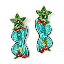 Load image into Gallery viewer, custom beaded Earrings, sunglasses jeweled Earrings, sunglasses Beaded Earrings, summer jeweled earrings, handmade earrings, custom earrings, beach accessories, beach accessories, palm tree embellished earrings, custom earrings, best friend gift, birthday gifts, bohemian earrings, luxurious handmade accessories, beach jewelry, Fancy earrings, boho earrings, beaded earrings, beach jeweled earrings, statement earrings, best selling items, palm tree accessories, handmade gifts, custom gifts, beach earrings 