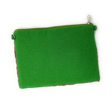Load image into Gallery viewer, Italian summer beaded clutch with shimmering green sequins, fresh lemon embellishments, and bold “La Dolce Vita” statement text.