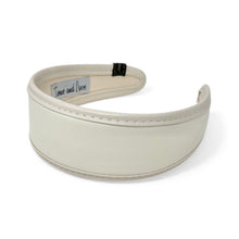 Load image into Gallery viewer, Classic neutral wide headband in light cream color