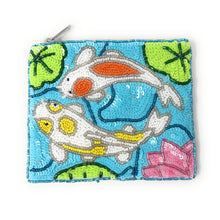 Load image into Gallery viewer, koi beaded Coin Purse Pouch, koi Beaded Coin Purse, koi fish Purse, koi fish Beaded Purse, Summer Coin Purse, Best Friend Gift, Boho bags, Wallets for her, boho gifts, boho pouch, boho accessories, best friend gifts, tween girl gifts, summer sequin beaded coin pouch, miscellaneous gifts, best seller, best selling items, bachelorette gifts, birthday gifts, preppy beaded wallet, party favors, bachelorette bag, money pouch, wallets for girls, bohemian wallet, batch gifts, mother’s day gift, good luck purse